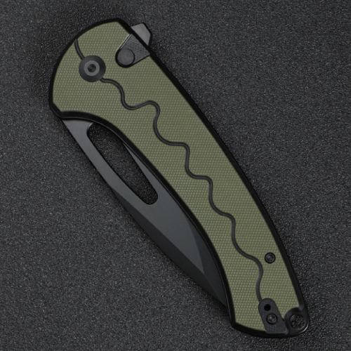 В Фокстрот Нож складной SENCUT Squiggy Black/Green (S24082A-2)