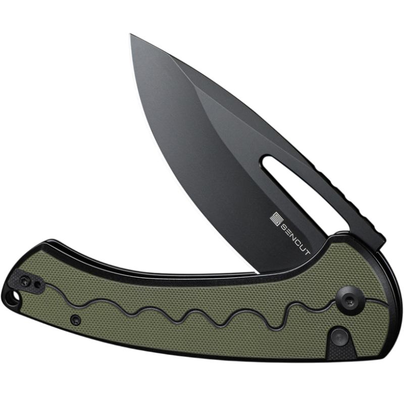 Внешний вид Нож складной SENCUT Squiggy Black/Green (S24082A-2)
