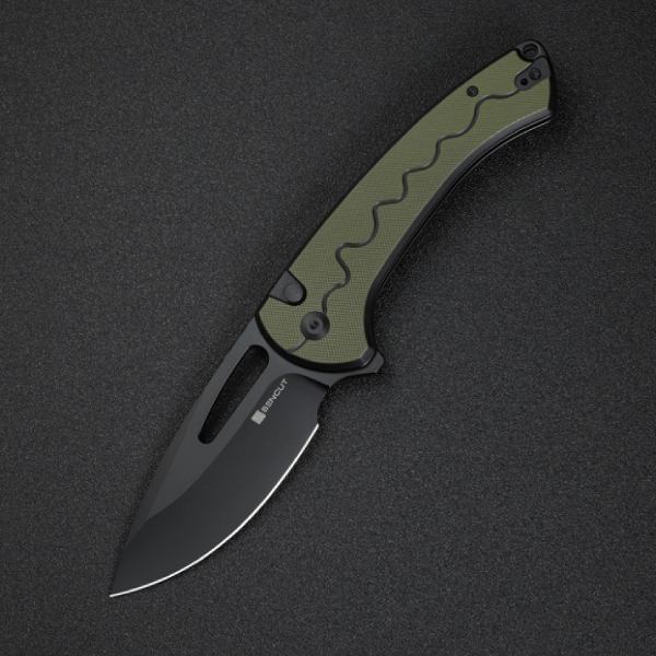 Изображение Нож складной SENCUT Squiggy Black/Green (S24082A-2)