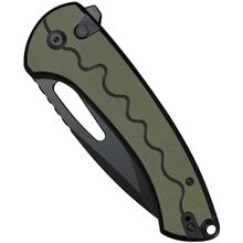 Нож складной SENCUT Squiggy Black/Green (S24082A-2)