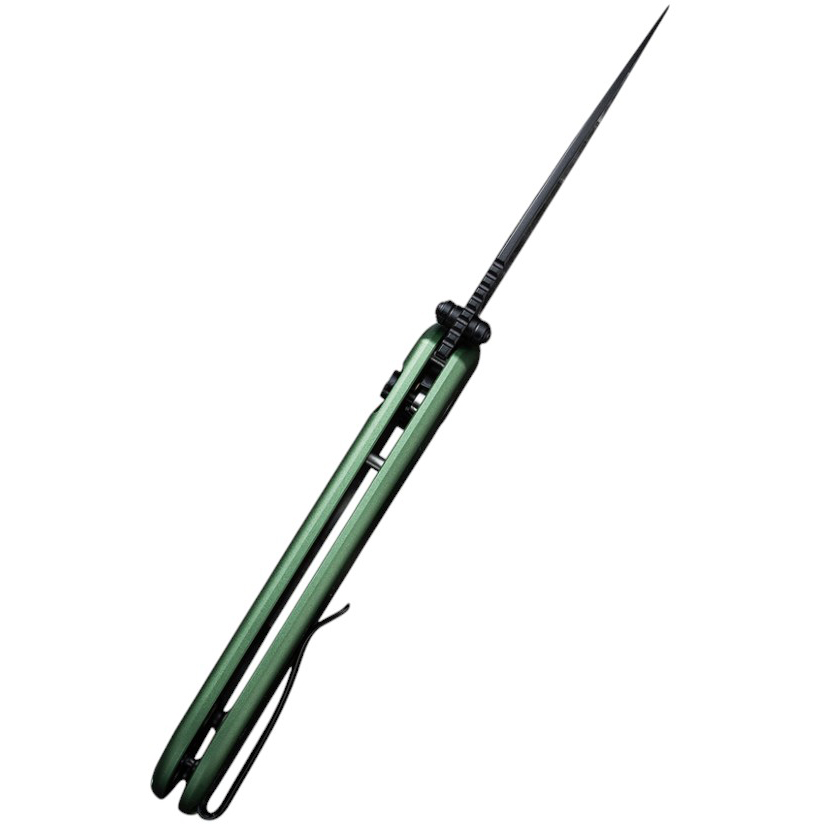Ніж складаний CIVIVI Qubit Green Aluminum (C22030E-DS1) Матеріал леза дамаська сталь