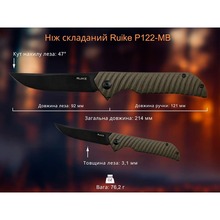 Нож складной RUIKE P122-MB Нож складной RUIKE P122-MB