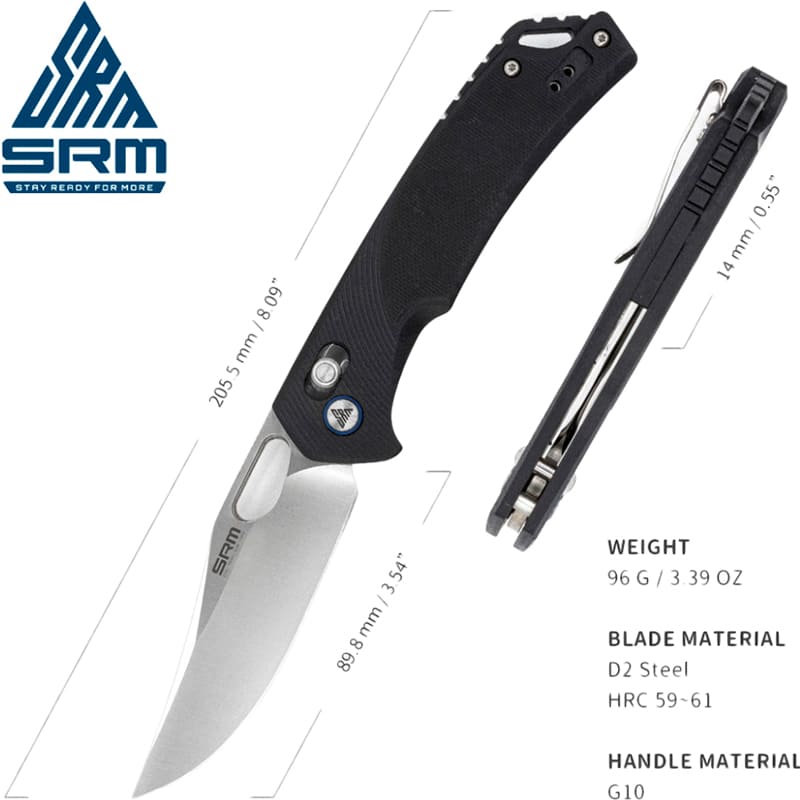 Нож складной SRM Retriever Black (9201) Фото Нож складной SRM Retriever Black (9201)