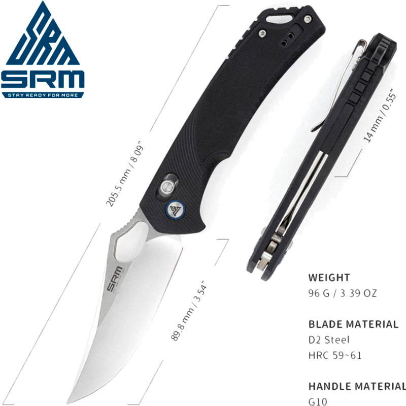 Нож складной SRM Retriever Black (9202) Фото Нож складной SRM Retriever Black (9202)