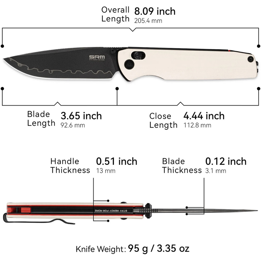 В Україні Ніж SRM Terrier 258L-GT2 White
