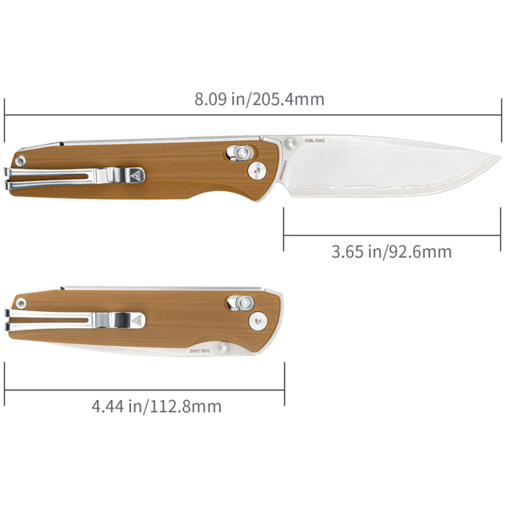 У Фокстрот Ніж SRM Terrier 258L-GW2 Brown