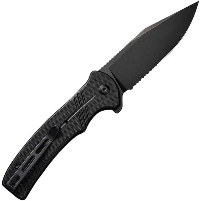 Ніж CIVIVI Cogent Black (C20038E-1) Додатково тип заточування - напівсерейтор; спосіб відкриття - фліппер; замок - Button Lock; керамічні підшипники у сепараторі