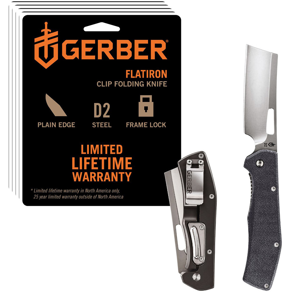 Нож GERBER FlatIron D2 Micarta (1055363) Материал лезвия сталь D2
