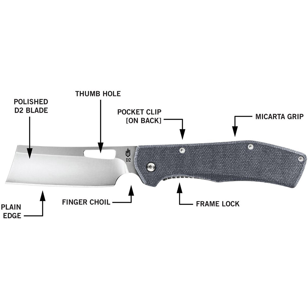 Нож GERBER FlatIron D2 Micarta (1055363) Назначение карманный нож (EDC)