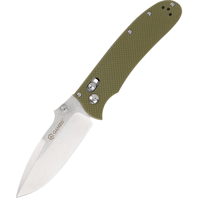 

Нож складной GANZO D704-GR Green, Ніж складний D704-GR, зелений (D2 сталь)
