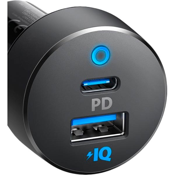 Зарядний пристрій Anker PowerDrive PD 2 - 18W PD & 12W PowerIQ Black (A2720011) Тип автомобільний зарядний пристрій