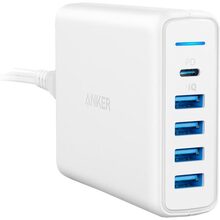 Зарядний пристрій ANKER PowerPort Speed PD 5 - 60W 1xPD & 4xPIQ White (A2056L21)