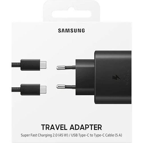 Зовнішній вигляд Зарядний пристрій SAMSUNG EP-TA845XBEGRU 45W SFC2.0 Type-C