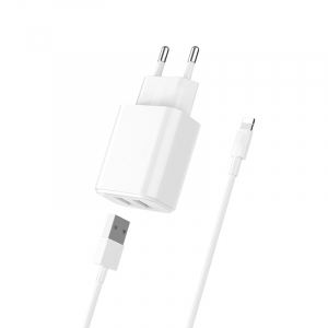 

Зарядное устройство JELLICO C22 1USB 2.1A + Lightning cable White, C22 1USB 2.1A + Lightning cable White