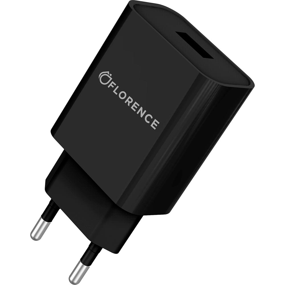 

Зарядное устройство FLORENCE 1USB 2A Black (FL-1020-K), 1USB 2A Black (FL-1020-K)