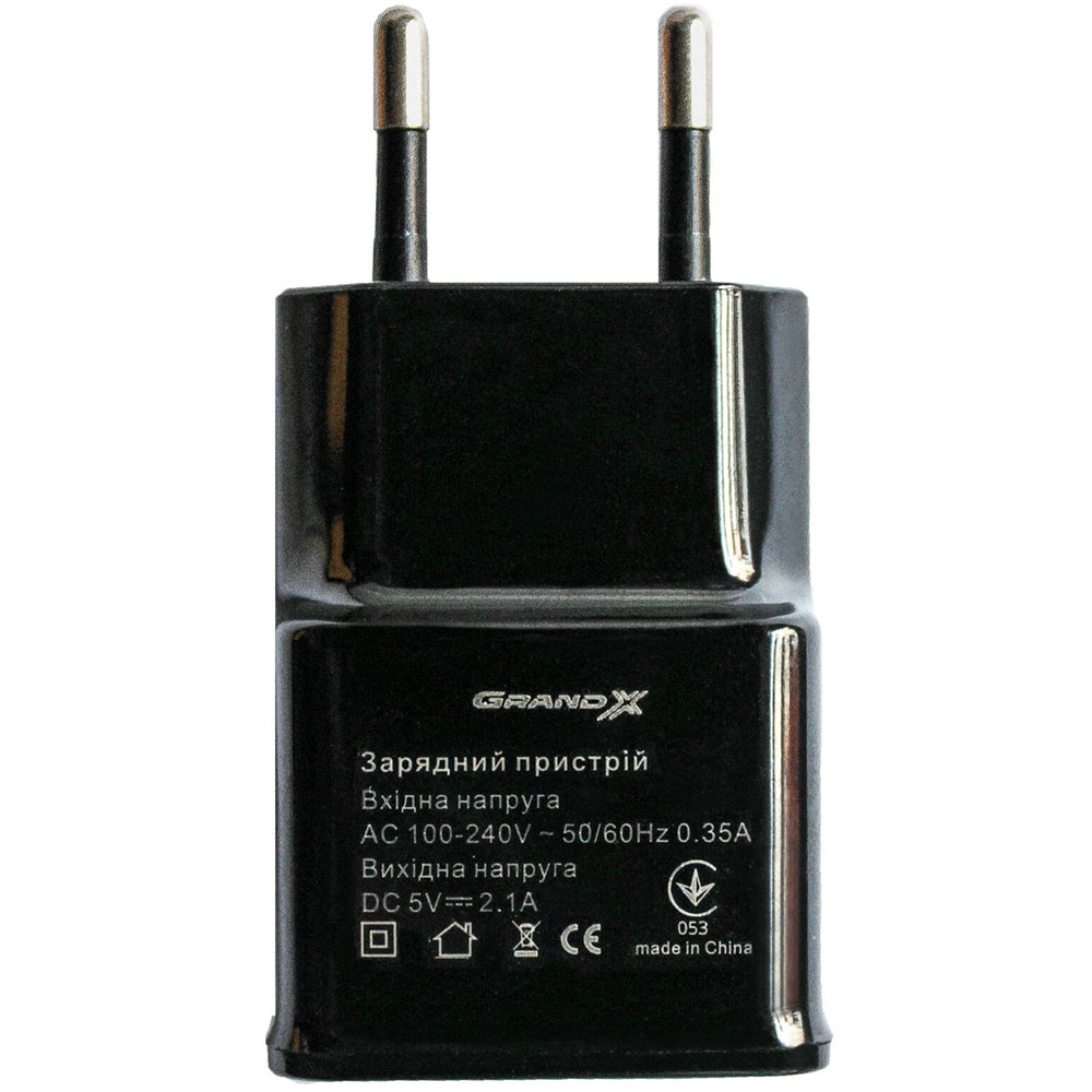 Сетевое зарядное устройство GRAND-X CH-03B Кабель отсутствует