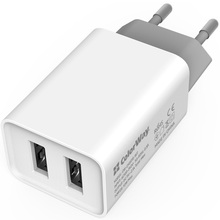 Сетевое зарядное устройство COLORWAY 2 USB AUTO ID 2.1 A 10W White