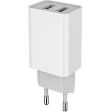 Сетевое зарядное устройство COLORWAY 2 USB AUTO ID 2.1 A 10W White