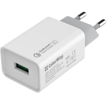 Сетевое зарядное устройство COLORWAY 1 USB Quick Charge 3.0 18W White