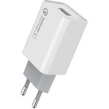 Мережевий зарядний пристрій COLORWAY 1 USB Quick Charge 3.0 18W White