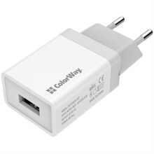 Сетевое зарядное устройство COLORWAY 1 USB 1A White