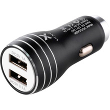 Автомобильное зарядное устройство VINGA Dual USB Car Charger aluminium 15.5W Max Black (VCCAABK)