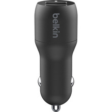 Автомобильное зарядное устройство BELKIN 24W Dual USB-A Black (CCB001BTBK)