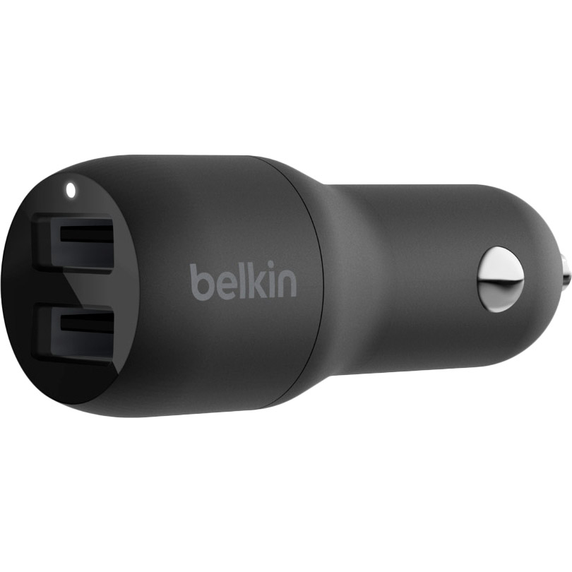 Автомобильное зарядное устройство BELKIN 24W Dual USB-A Black (CCB001BTBK) Выходной разъем USB 