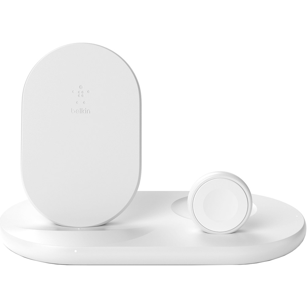 Беспроводное зарядное устройство BELKIN Wireless Pad/Stand/Apple Watch White (WIZ001VFWH)