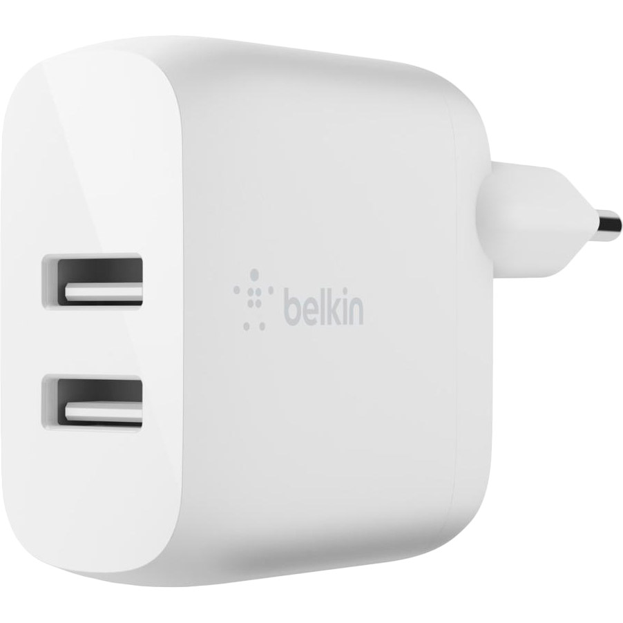 Сетевое зарядное устройство BELKIN Home Charger 24W DUAL USB 2.4A White (WCB002VFWH)