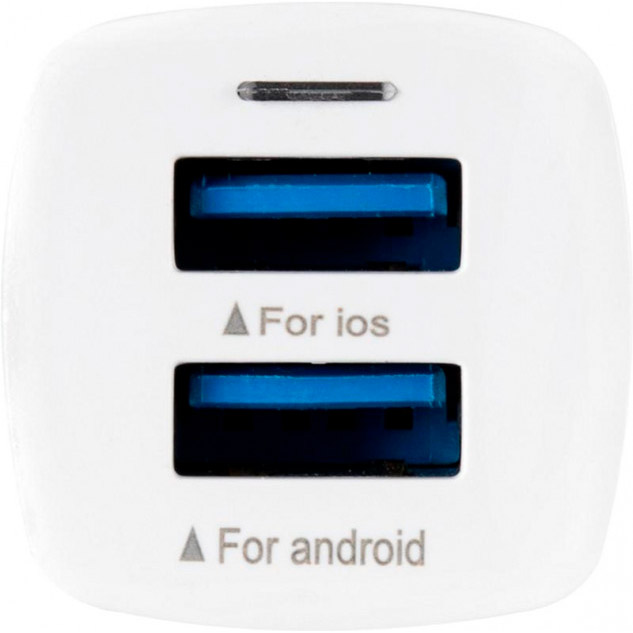 Автомобільний зарядний пристрій GELIUS Pro Apollo 2USB 3.1A White (GP-CC01) Кабель відсутній