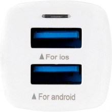 Автомобільний зарядний пристрій GELIUS Pro Apollo 2USB 3.1A White (GP-CC01)
