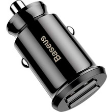 Автомобильное зарядное устройство BASEUS Grain 3.1A 2 USB Black