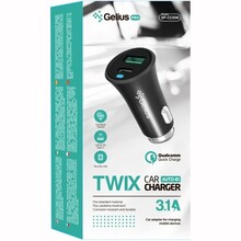 Зарядний пристрій GELIUS Pro Twix QC GP-CC006 2USB 3.1 A + кабель Type-C Black