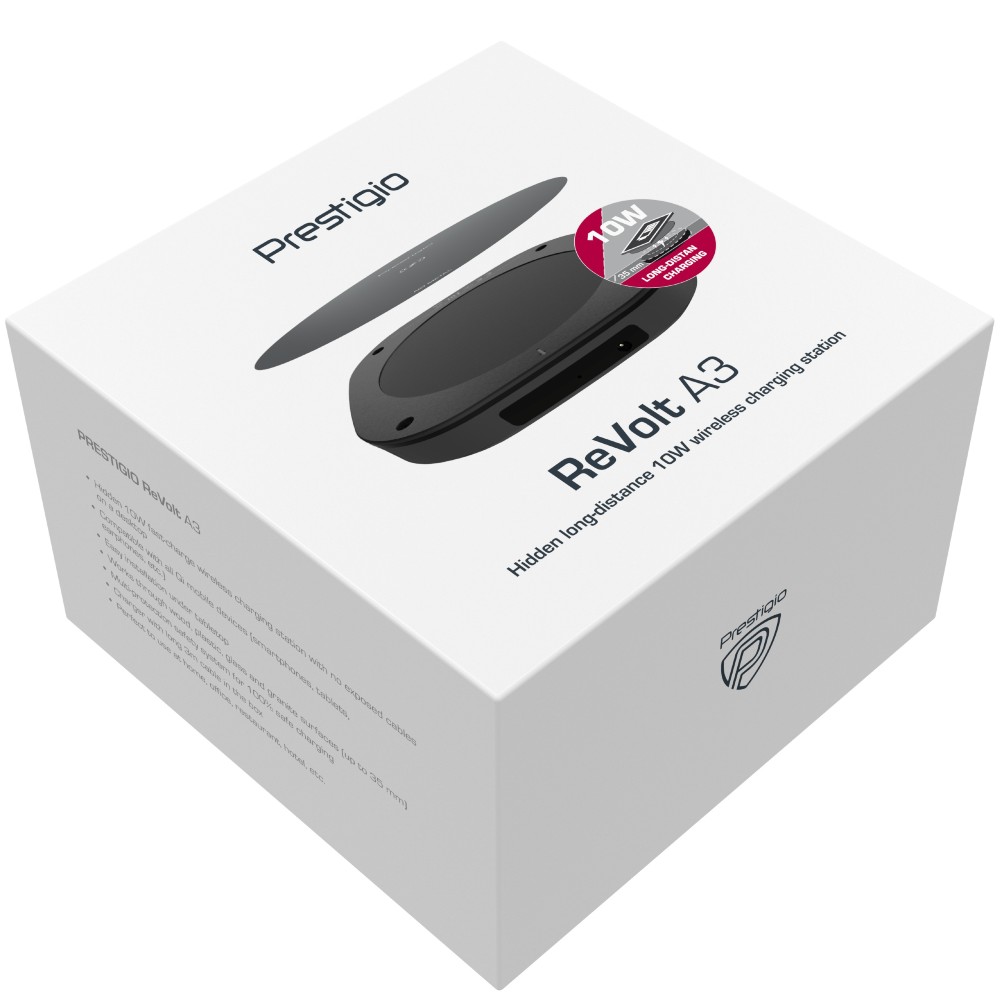 Фото 15 Беспроводное зарядное устройство PRESTIGIO ReVolt A3 10W (PCS103U_BL)