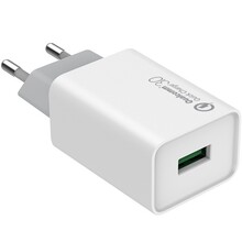 Мережевий зарядний пристрій COLORWAY 1USB Quick Charge 3.0 White + Кабель COLORWAY USB Type-C 2 м Black (CW-CHS013Q/CW-CBUC008-BK)