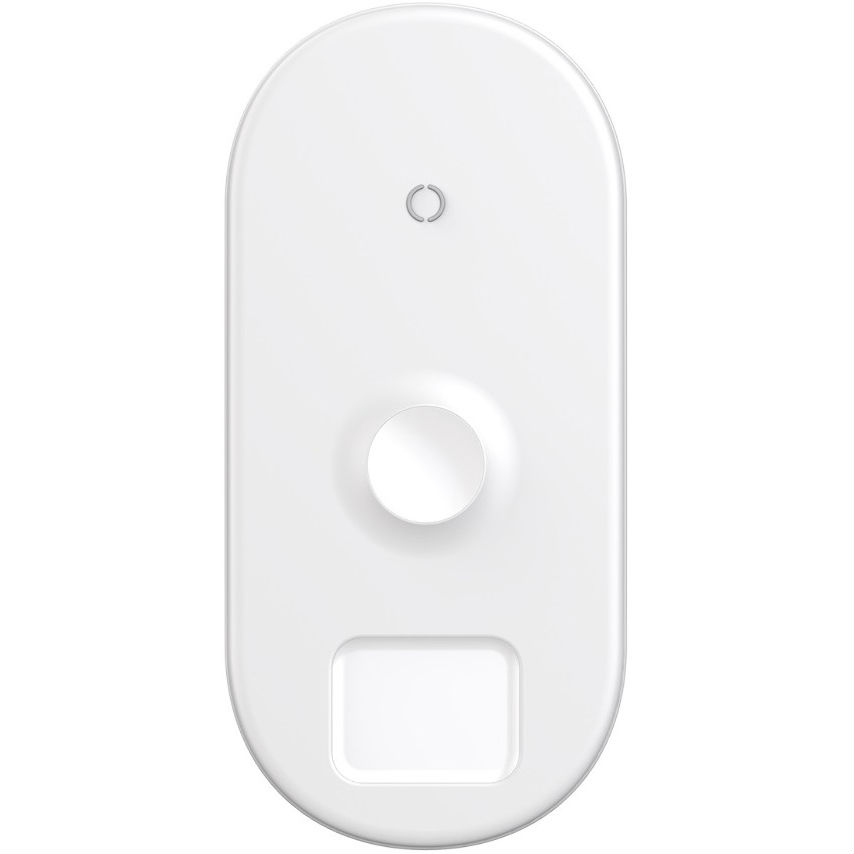 Бездротове зарядний пристрій Baseus Smart 3 in 1 For iPhone + iWatch + AirPods 18 Вт MAX White (22724)