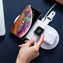 Бездротове зарядний пристрій Baseus Smart 3 in 1 For iPhone + iWatch + AirPods 18 Вт MAX White (22724)