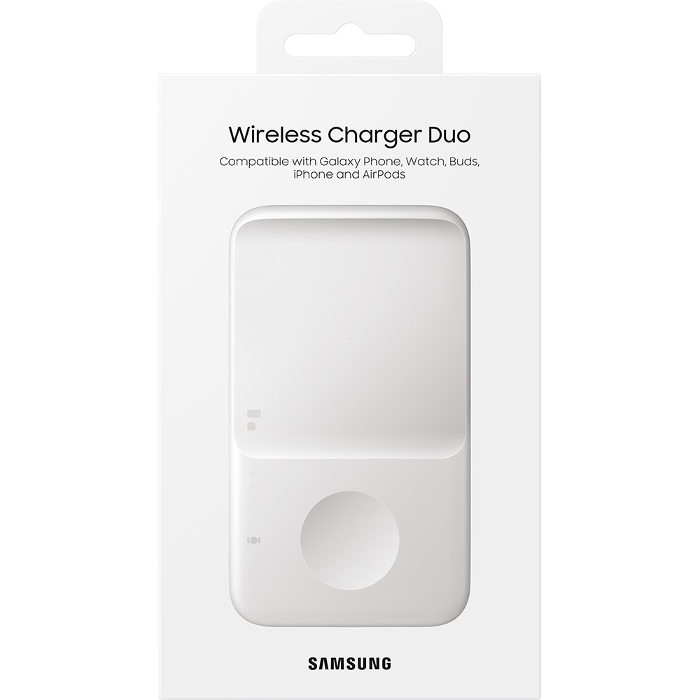 Замовити Бездротове зарядний пристрій SAMSUNG Wireless Charger Duo+TA White (EP-P4300TWRGRU)