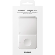 Бездротове зарядний пристрій SAMSUNG Wireless Charger Duo+TA White (EP-P4300TWRGRU)