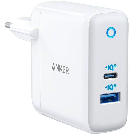 Сетевое зарядное устройство ANKER PowerPort+ Atom III 45W USB-C+15W USB-A (A2322G21)