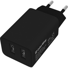 Сетевое зарядное устройство COLORWAY 2USB AUTO ID Black (CW-CHS015-BK)
