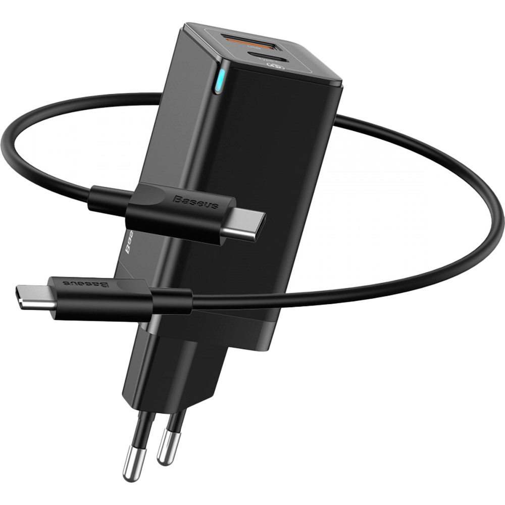 

Зарядное устройство BASEUS Mini Quick Charger 45W Type-C+USB 1m Black (29195), Mini Quick Charger 45W Type-C+USB 1m (black)