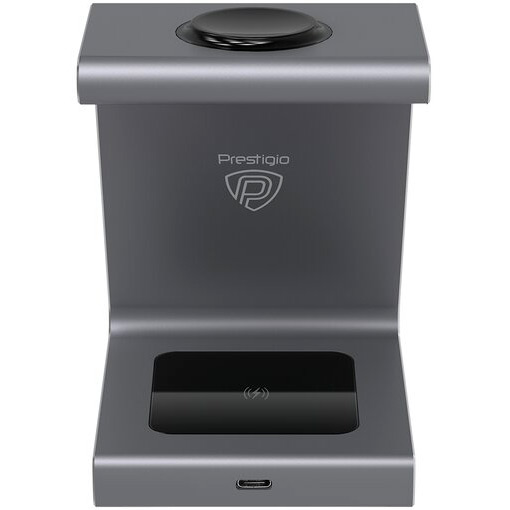 Бездротове зарядний пристрій PRESTIGIO ReVolt A8 3-in-1 wireless space grey (PCS108A_SG) Колір сірий