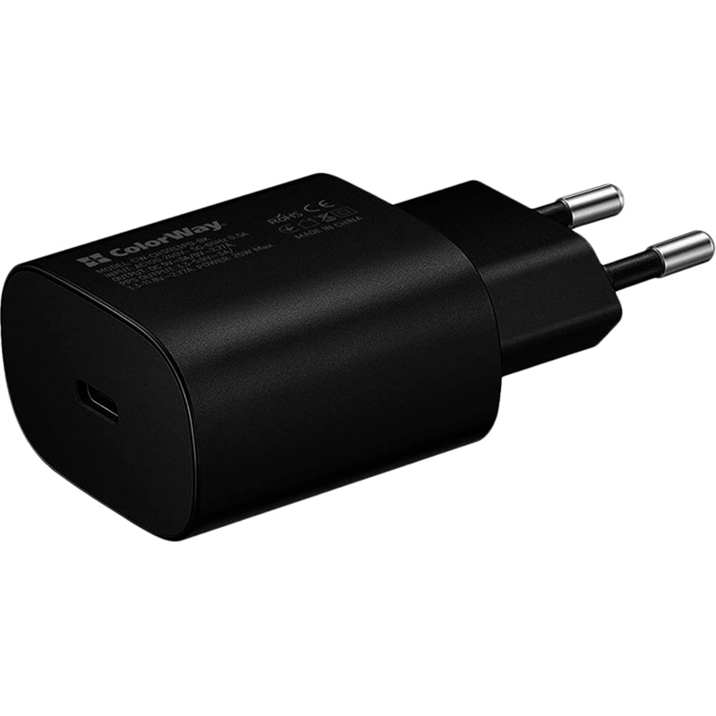 

Зарядное устройство COLORWAY Power Delivery Port PPS Type-C (25W) Black (CW-CHS033PD-BK), Power Delivery Port PPS Type-C (25W) Black