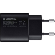 Сетевое зарядное устройство COLORWAY Power Delivery Port PPS Type-C (25W) Black (CW-CHS033PD-BK)