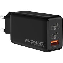Зарядное устройство PROMATE GaNPort3-65PD Black (ganport3-65pd.black)