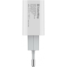 Сетевое зарядное устройство СolorWay Power Delivery Port USB Type-C 20W V2 White (CW-CHS026PD-WT)