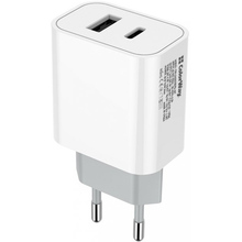 Сетевое зарядное устройство СolorWay Type-C PD + USB QC3.0 20W V2 White (CW-CHS025QPD-WT)