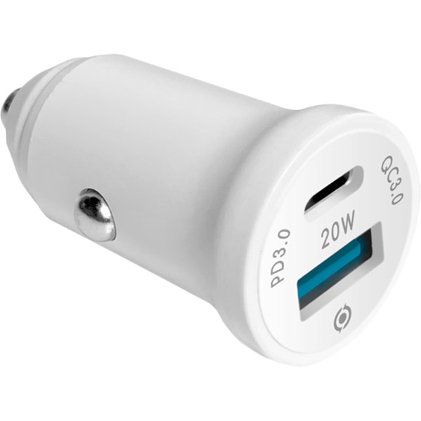 Автомобильное зарядное устройство PIKO 2 USB A+C/20W White (CC-302QP)